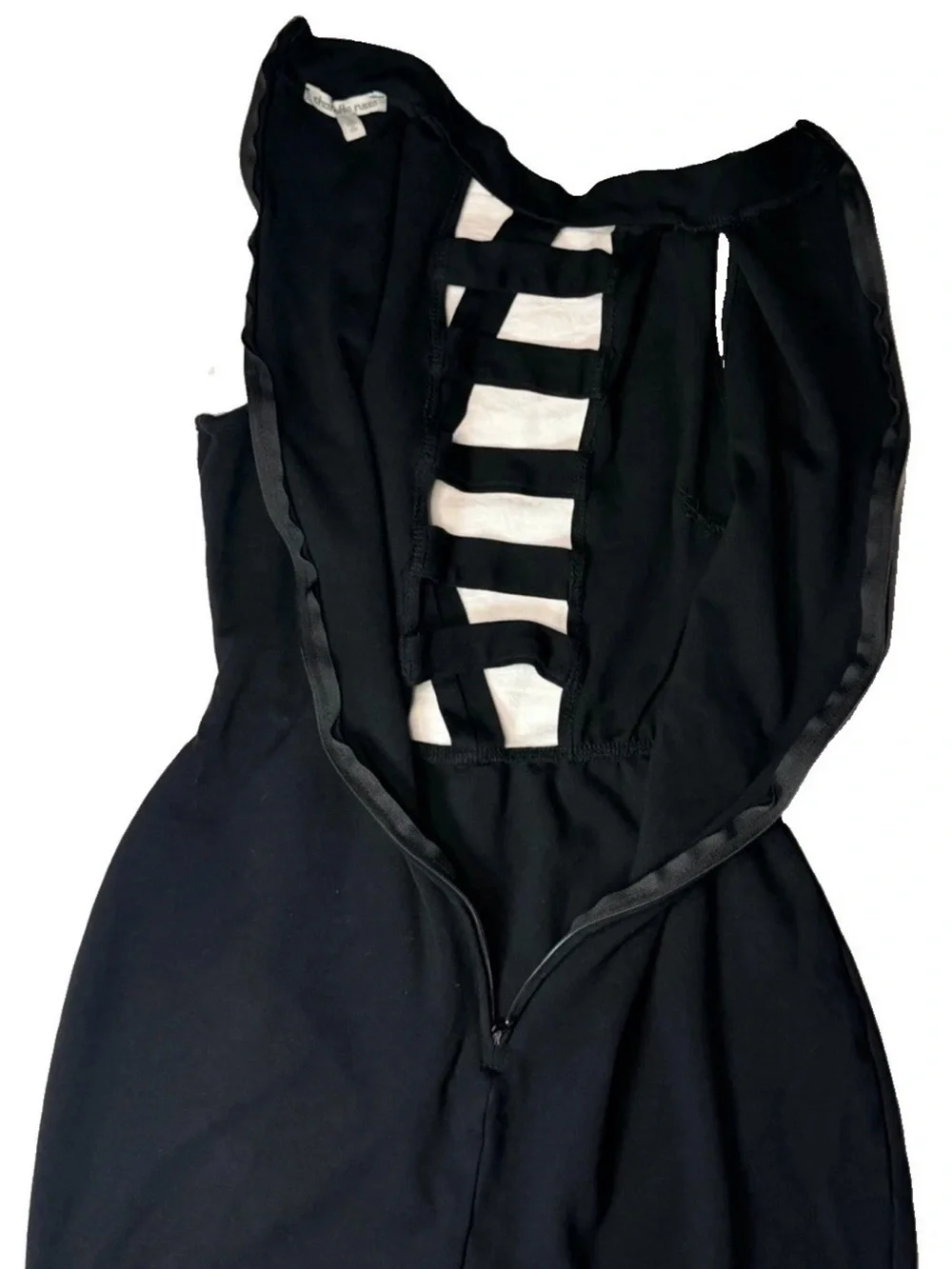 Charlotte Russe Black Bodycon High Neck Sleeveless Open Back Cutout Dress S